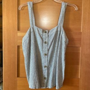 J. Crew apron pinstripe tank